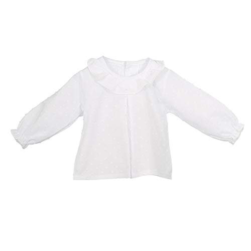 CALAMARO 5352-17130-BLANCO-24M - Camisa PLUMETI BEBÉ bebé-niños Color: Blanco Talla: 24 Meses