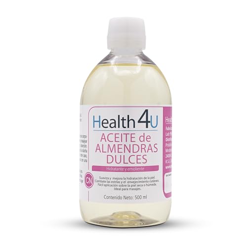 H4U Aceite de Almendras Dulces 500 ml - Plasticidad e hidratación para la piel