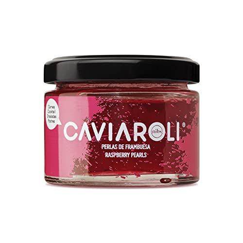 Caviaroli - Encapsulado de Jugo de Frambuesa - Perlas de Frutas Gourmet para Aliño o Decoración - 50 g