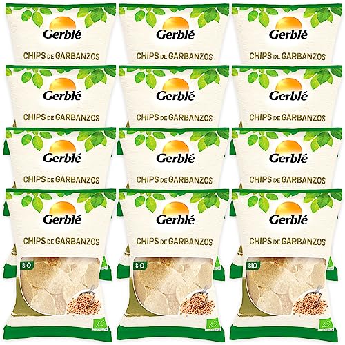 Gerblé - Chips de Garbanzos Bio, Con Harina de Garbanzos y Patata - 12 Unidades x 70 g
